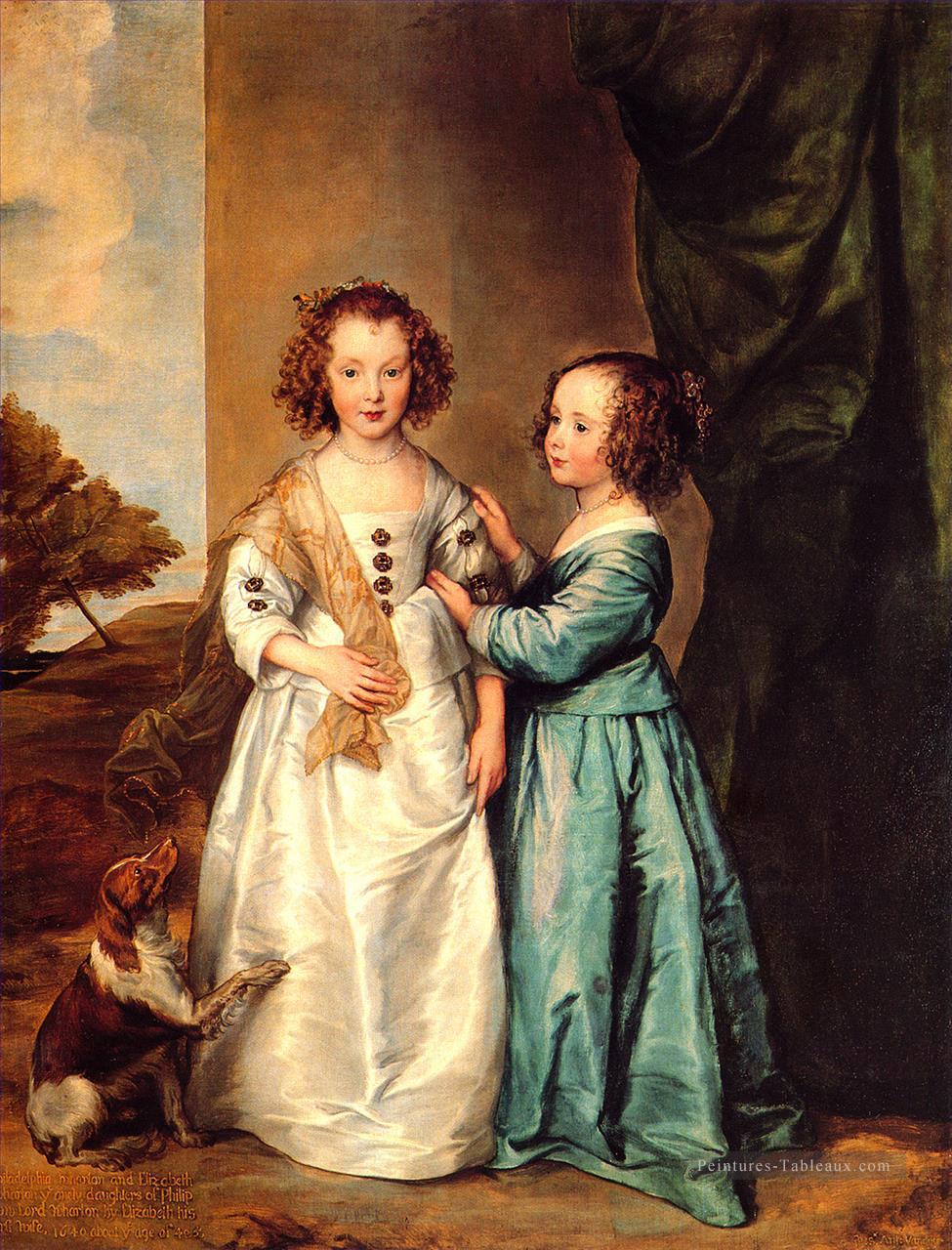 Wharton Sisters Baroque peintre de cour Anthony van Dyck Peintures à l'huile